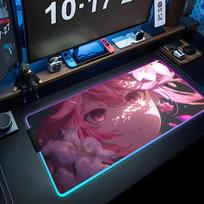 anime girls Mouse Pad RGB Gaming Mousepad Big LED Pad PC Desk Mat Luminous Mouse Pad Large Keyboard Mats Table Rug With Backlit RGB600x300x3mm