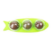 3 Pieces Silvervine Catnip Balls Lick Safe Teeth Cleaning for Cat Toy Edible Bal žalia