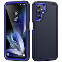 3in1 tvirtas šarvuotas dėklas, skirtas Samsung Galaxy A56 A36 A16 A06 A15 A54 4G 5G, su PTU buferiu, karinio lygio apsauga nuo kritimo Galaxy A15 mėlyna