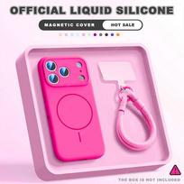 Magnetic Wrist Strap Liquid Silicone Phone Case For For Iphone 11 12 13 16 17 Pro Max Air 1 14 16 Plus 16E  Lanyard Cover For iPhone 12