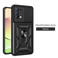 For Oppo Find X3 Lite Case OPPO Reno5 Cover oppo Reno 5 Magnetic Ring Holder Armor Phone Case Slide Camera Protect Back Cover OPPO Find X3 Lite