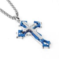 Daugialypės deimantinės kryžiaus titano plieno lietos grandinėlės vyrams ir moterims, grandinėlės aksesuarai 50CM(Necklace Size)
