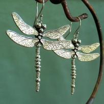 Dragonfly Earrings - Engraved Design, Fashion Accessory for Women 1CM*3CM