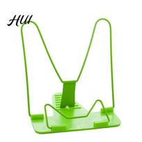 Non-slip Book Holder Multifunctional Reading Stand for Desk Adjustable Rack with Page Foldable Children Aid Metal Base Non-Slip Tabs Neck Pain Relief žalia