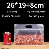 Miaojiayi Transparent Frosted Self-Sealing Stand-Up Bags with Handle