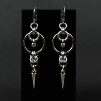 Gothic Punk Earrings With Spike Pendant And Star Motif For Female Fashion Accessories