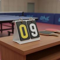 Flip Scoreboard Rings Tabletop Score Keeper Smooth Turning Portable Turner for Students, 2-digit Cardboard Stand