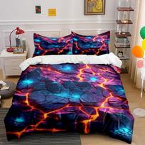 Molten Lava Rock Bedding Set Bedding Duvet Cover Set Duvet Cover Pillowcases (1 * Duvet Cover 2 * Pillowcases, without duvet insert) 135x200cm