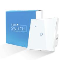 LangYeao Tuya Smart Home WiFi Touch Screen Switches 1/2/3/4 Gang Glass Panel Wall Light Smart Switch Alexa Remote ABS 86*86mm&EU UK