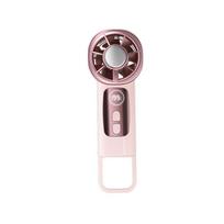 2026 New Semi-Conductor Ice Cooling USB Fan Digital Display 99-Speed Mini Portable Hook Clip Handheld Fan white