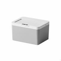 Trash Bin Infrared Sensing Desktop Tabletop White 6L Gray 6L