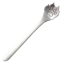 Stainless Steel Coffee Spoon Cat Paw Teaspoon Kichen Cocktail Stirring Spoons sidabras