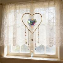 Heart Suncatcher Ornament Easy to Hang Crystal Hanger Color Scatterer Hanging