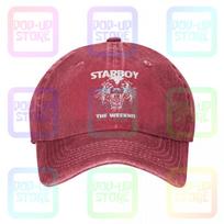 The Weeknd Starboy Panther Washed Denim Baseball Cap Trucker Hats Hip Hop Splicing One Size
