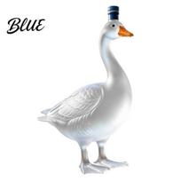 Multipurpose Decanter Goose Shaped Glass Decanter 3D Sculpted Whiskey Bottle with Stopper 350ml Unique Art Deco Carafe for Bourbon Wine Home