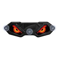 Solar Powered Solar LED Devil Eyes Car Lights Dynamic Display Car Warning Light  Auto Window Red A