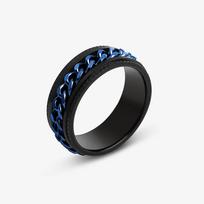 Fidget Spinner Mens Rings Anxiety Rotating Stainless Steel Chain Multifunction Anti Stress Ring Accessories Anillos De Hombre 8