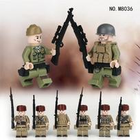 M8036 Savanorių armijos prieš JAV pagalba Korėjos karo vaidmens figūrėlės, mažos dalelės, veiksmo figūrėlė, ginklas, statybinės kaladėlės, vaikų žaislai