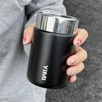 230 ml mini nerūdijančio plieno 316 termoso puodelis Fashion nešiojamas kišeninis vakuuminis kolba Kavos arbatos terminio vandens buteliukas 230ml juoda