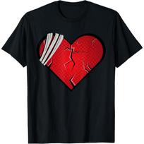 Broken Heart Love Sad Heartbroken Break Up Valentine's Day T-Shirt(1) S juoda