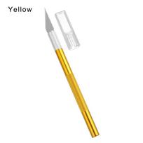 Fruit Craft Carving Sculpture Engraving Cutter Metal Scalpel with 1pc Blade Non-slip Knife geltona