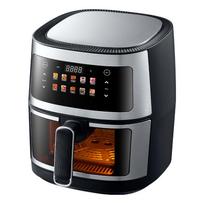 5L Stainless Steel Smart Air Fryer with Color Screen & Visible Window, Oil-Free, English Version, 110v/220v Compatible EU 220V