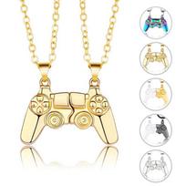 Magnetic Game Controller Couple Necklace With Gold/Silver Color Ps4 Game Console Pendant Necklace Valentine'S Day Jewelry Gift A1