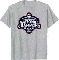 Connecticut Huskies National Champs 2025 W Basketball Logo T-Shirt 3XL