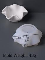 Curved Edge Candle Bowl Silicone Mold DIY Candle Holder Casting Molds Plaster Resin Jewelry Storage Tray Craft Making Home Decor black