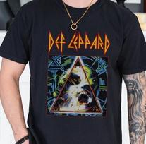 Def Leppard Hysteria T-Shirt Rock Band on Vintage Black Comfort Colors 1717 Tee S