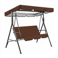 2 Piece Patios Swing Canopys Replacement Set Dustproof Sunshade Awning Cover for Balcony Seats Furniture 2 raudona