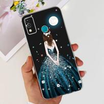 For Honor 9X Lite JSN-L21 dėklas Astronautas Graži mergina TPU minkšto silikono skaidrus dangtelis Huawei Honor 9X Lite telefono dėklui Fundas Honor 9X Lite