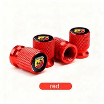 Automobilio ratų padangų vožtuvų dangteliai Oro stiebelių dangteliai Aksesuarai Abarth FIAT Punto 500 Tipo Stilo Palio Bravo Doblo Panda Ducato red