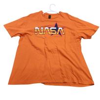 Gildan Shirt Mens XL Orange NASA Retro Logo Graphic Tee Softstyle Space Science Unisex T-Shirt XXL