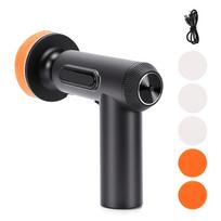Cordless Car Polisher, Handheld Car Waxing Machine, Car Scratch Remover Tool with Flat Pad, Wavy Pad and Short Wool