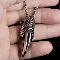 New Necklace Domineering Men's Eagle Claw Retro Pendant 50CM(Necklace Size)