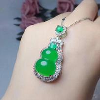 Pendant Gourd Inlaid Gourd Temperament Necklace for Men and Women 50CM(Necklace Size)