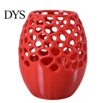 Office Desk Organizer Modern Honeycomb Pen Holder, 3D Printed Hollow Design Container Container, Stylish for Pencils Makeup Brushes Large Capacity raudona
