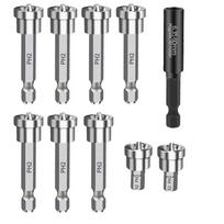 10pcs/set Magnetic Positioning Screwdriver Bits Hex Shank Drill Bit Locating Batch Head  Furniture