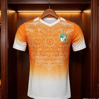 2026 Men's Ivory Coast Football Jersey with Elephant Team Logo, Fan Jersey, Match Day Streetwear, Family & Children's T-shirt S žalia