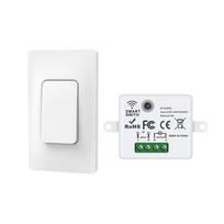 SIXWGH Self-Powered Waterproof Wall Panel Switches  Light Button Switch No Battery Required (as the picture,86*86*18mm&US Standard)