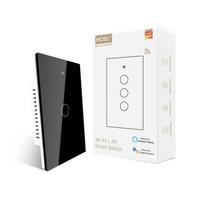 Smart Life Tuya Smart Control Glass Panel Touch Screen Light Switch Interruptor Inteligente Smart Zigbee Touch Wall Light Switch 120*76mm US standard&1 gang juoda