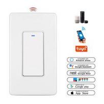 US  Tuya Remote Control Smart Wifi Light Switch Zigbee  Wall Touch Switch with Alexa Google Home 120mm*70mm*34mm&Eu Standard balta