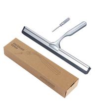 Hot Sell Stainless Steel Shower Squeegee Clean Wipers Water Blade With Silicone Hook