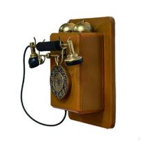 Prie sienos tvirtinamas senovinis telefono nuotraukų rekvizitas, vintažinis sieninis telefonas vitrinai, barui brown
