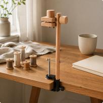 Table Clamp Embroidery Simple to Set up Install Hoop Stand Sturdy Wooden