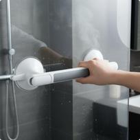 Suction Grab Bar No Drill Shower Elderly Friendly Bath Wall Support Handle for