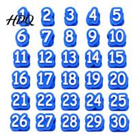 Pencil Cap for Students 1-20/1-30/1-50 Numbered Toppers Reusable Classroom Labels Storage Solution Teachers Tracking Markers School Organization 46042 rožinė