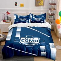 Como logo with stripes.  Bedding sets Duvet cover sets Duvet covers Pillowcases(1*Duvet Cover 2*Pillowcases without duvet insert) 135x200cm