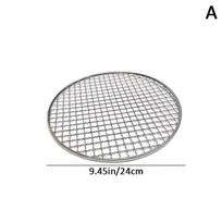 24/26 cm apvalus nerūdijančio plieno kepsninės tinklelis, kepsninės tinklelio grotelės, stovyklavimui, iškylai, maisto stovas, kepsninės grotelės, virtuvės įrankis, priedai gray